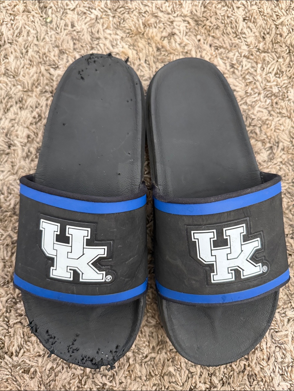 Nike university of Kentucky Wildcats Off-Court Wordmark Slide Sandals size 9